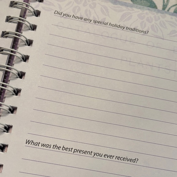 Purple Floral Pansies Personal Recollections Memory Journal NWT Lang - Picture 14 of 16